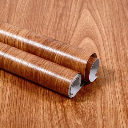 Wood Grain DIY Sticker PVC Self Adhesive Waterproof Wallpapers Renovation Furnitures Wall Stickers Home Decor Sticky Paper Decal