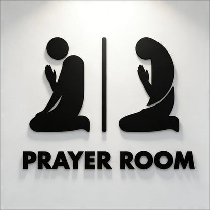 3D Acrylic Islamic Wall Art - Self-Adhesive Mosque Decor, Prayer Sign for Home Restaurant, Holiday Gift