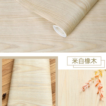 Wood Grain DIY Sticker PVC Self Adhesive Waterproof Wallpapers Renovation Furnitures Wall Stickers Home Decor Sticky Paper Decal